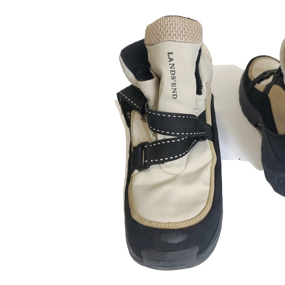 Lands End Womens Waterproof Puffer Brown Strap Mid Calf Boot Sz 8.5M EUC - Picture 3 of 6